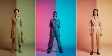 Dominant 2025 color palettes for US fashion, a visual representation of future trends