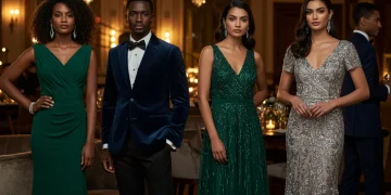 Glamorous attendees at a high-end gala showcasing exquisite special event styling