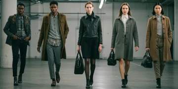 Diverse individuals displaying evolving personal style in a vibrant city