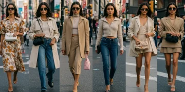 People wearing emerging US style trend accessories for early 2025