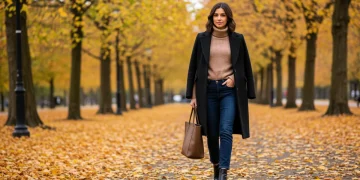 Woman in stylish fall 2026 outfit with key pieces