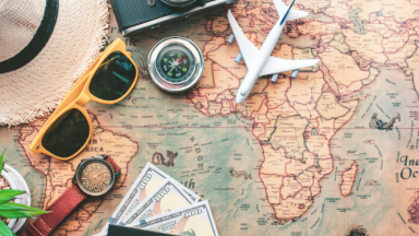 Travel outfits with lightweight bombers and relaxed trousers